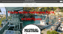 Desktop Screenshot of mistral-restaurante.com