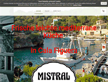 Tablet Screenshot of mistral-restaurante.com